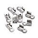 304 Stainless Steel Fold Over Crimp Cord Ends(STAS-M009-01B)-4