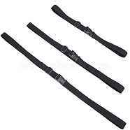 3Pcs 3 Style Nylon Adjustable Packing Luggage Straps, Suitcase Belts with Plastic Buckle, Black, 42-1/8~61-3/8 inch(107~156cm), 1Pc/style(AJEW-GF0008-44)