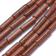 Synthetic Goldstone Beads Strands, Column, 11~15x3.5~4.5mm, Hole: 1~1.2mm, about 28~30pcs/strand, 15.1~15.9 inch(38.5~40.5cm)(G-F631-D09)