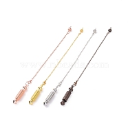 Brass Coil Dowsing Pendulums, Spiral Pendulum, with Lobster Claw Clasps, Pointed Cone, Cadmium Free & Lead Free, Mixed Color, 242mm(G-K239-06)