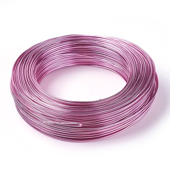 Round Aluminum Wire, Flexible Craft Wire, for Beading Jewelry Doll Craft Making, Hot Pink, 12 Gauge, 2.0mm, 55m/500g(180.4 Feet/500g)