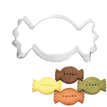304 Stainless Steel Cookie Cutters, Cookies Moulds, DIY Biscuit Baking Tool, Candy, Stainless Steel Color, 40x84x17mm