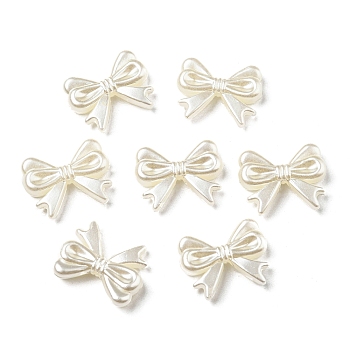 ABS Imitation Pearl Beads, Bowknot, 14x18x4mm, Hole: 1.8mm