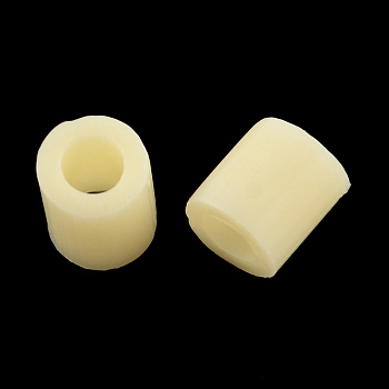 Melty Mini Beads Fuse Beads Refills, Tube, Light Goldenrod Yellow, 3~3.3x2.5~2.6mm, about 40000pcs/500g