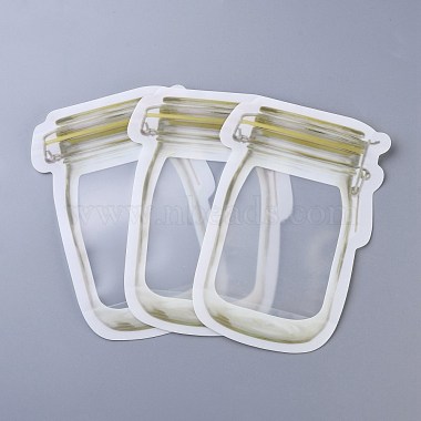 Reusable Mason Jar Shape Zipper Sealed Bags(OPP-Z001-02-A)-3