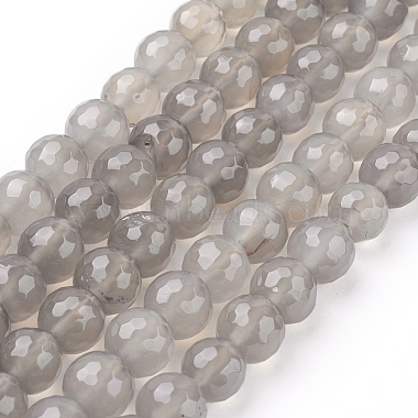10mm Gray Round Grey Agate Beads