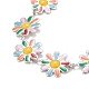 Enamel Daisy Link Chains Bracelet(X-BJEW-P271-01P-02)-2