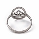 201 Stainless Steel Oval with Crown Finger Ring(RJEW-J051-06P)-3