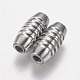 304 Stainless Steel Magnetic Clasps with Glue-in Ends(STAS-F149-02P-B)-2