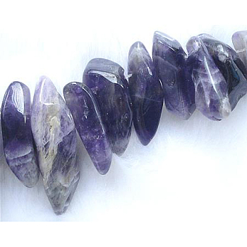 Natural Amethyst Beads, Natural Gemstone Chips, about 16-46 in diameter, hole: 1mm, 16 inch/Strands