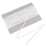 15 Yards Polyester Metallic Elastic Lace Trim, Double Edge Flower Trimmings, for Clothes Sewing, Silver, 1/4 inch(7.5mm)(OCOR-WH0082-151B)