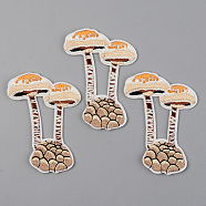 Computerized Embroidery Cloth Iron on/Sew on Patches, Appliques, Costume Accessories, Mushroom, Colorful, 71x52x1.5mm(DIY-S040-074)