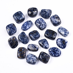 Natural Blue Spot Jasper Beads, Tumbled Stone, No Hole/Undrilled, Nuggets, 19~30x18~28x10~24mm 250~300g/bag(G-N332-014)