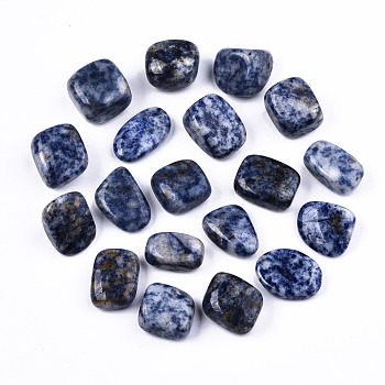 Natural Blue Spot Jasper Beads, Healing Stones, for Energy Balancing Meditation Therapy, Tumbled Stone, Vase Filler Gems, No Hole/Undrilled, Nuggets, 19~30x18~28x10~24mm 250~300g/bag