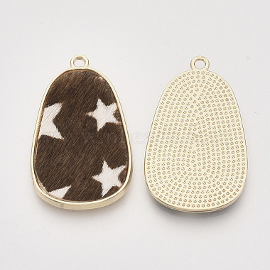 Eco-Friendly Cowhide Leather Pendants(FIND-N049-03G)-2