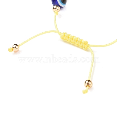 Adjustable Natural Gemstone Chip Braided Bead Bracelet(BJEW-JB09058)-6
