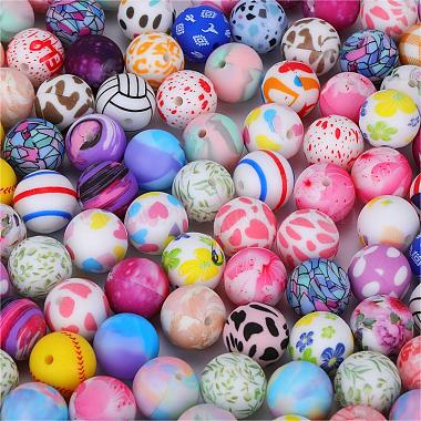 Printed Round Silicone Focal Beads(SI-JX0056A-29)-4