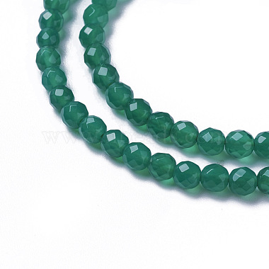 Natural Green Onyx Agate Beads Strands(G-F596-12B-4mm)-3