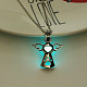 Alloy Angel Cage Pendant Necklace with Luminous Plastic Beads(LUMI-PW0001-075P-01)-1
