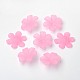Pink Flower Frosted Clear Transparent Acrylic Beads for Jewelry DIY(X-PAF154Y-4)-2