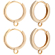 6 Pairs Rack Plating Brass Hoop Earring Findings(KK-CN0002-44)-1