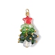 Pendentifs de verre en laiton(PALLOY-JF04563-02)-1