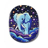 Acrylic Pendants, Elephant, 39.5x30x2~2.5mm, Hole: 2mm(MACR-C025-01C)