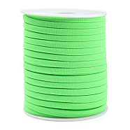 20M Hollow Soft Nylon Elastic Cord, Garment Accessories, Lawn Green, 5x3mm, about 21.87 yards(20m)/roll(NWIR-R003-06-01)