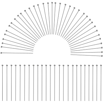 400Pcs 304 Stainless Steel Ball Head Pins, Stainless Steel Color, 40x0.7mm(21 Gauge), Head: 2mm