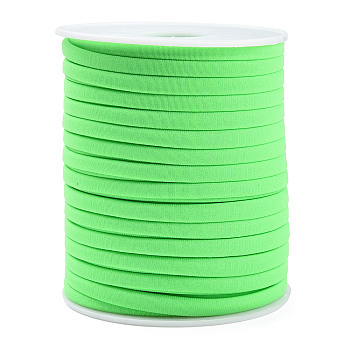 20M Hollow Soft Nylon Elastic Cord, Garment Accessories, Lawn Green, 5x3mm, about 21.87 yards(20m)/roll