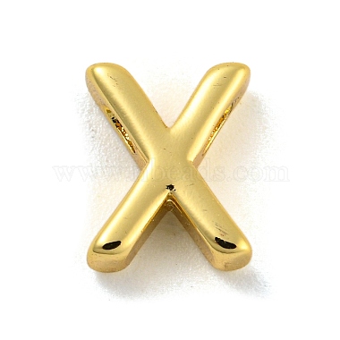 Real 18K Gold Plated Letter X Brass Charms
