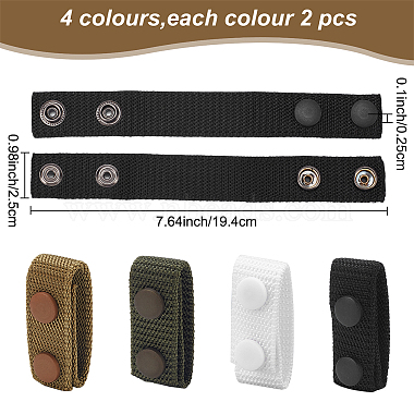 8Pcs 4 Colors Tactical Double Snap Belt Keepers(FIND-WR0008-14)-2