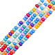 Opaque Spray Painted Glass Bead Strands(GLAA-N047-06)-1