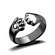 Alloy Bear Paw Print Open Cuff Ring for Women(ANIM-PW0001-061B)-1