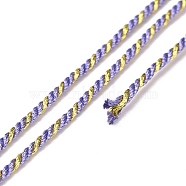 Polycotton Filigree Cord, Braided Rope, with Plastic Reel, for Wall Hanging, Crafts, Gift Wrapping, Medium Purple, 1.2mm, about 27.34 Yards(25m)/Roll(OCOR-E027-02B-23)