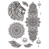 Mandala Pattern Vintage Removable Temporary Water Proof Tattoos Paper Stickers, Mixed Patterns, 21x15cm(MAND-PW0001-14G)