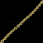 Iron Cable Chains, Unwelded, with Spool, Oval, Light Gold, 4x3x0.8mm, about 328.08 Feet(100m)/roll(CH-R078-18LG)