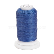 Waxed Polyester Cord, Flat, Royal Blue, 1mm, about 76.55 yards(70m)/roll(YC-E011-A-35)