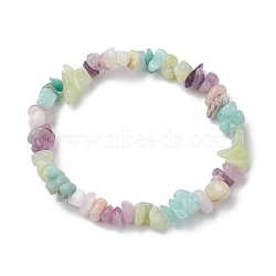 Natural Gemstone Chip Stretch Bracelets for Women, Inner Diameter: 2-3/8 inch(6cm)(BJEW-JB11019-01)