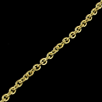 Iron Cable Chains, Unwelded, with Spool, Oval, Light Gold, 4x3x0.8mm, about 328.08 Feet(100m)/roll