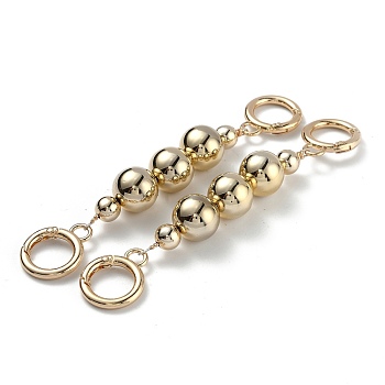 Bag Extender Chain, with ABS Plastic Beads and Light Gold Alloy Spring Gate Rings, for Bag Strap Extender Replacement, Gold, 143mm