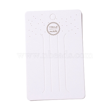 White Rectangle Paper Hair Clip Display Cards