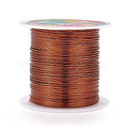 Round Copper Wire Copper Beading Wire for Jewelry Making, Long-Lasting Plated, Saddle Brown, 24 Gauge, 0.5mm, about 75.45 Feet(23m)/roll(YS-TAC0004-0.5mm-05)