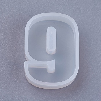 DIY Silicone Molds, Resin Casting Molds, For UV Resin, Epoxy Resin Jewelry Pendants Making, Number, Num.9, 44x32x10mm