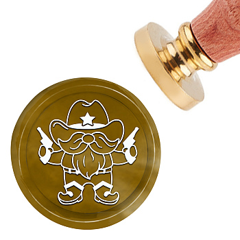 Brass Wax Seal Stamp with Handle, for DIY Scrapbooking, Human Pattern, 3.5x1.18 inch(8.9x3cm)