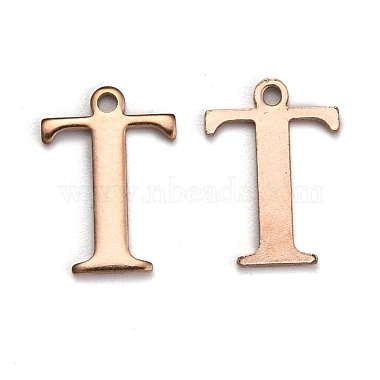 Rose Gold Alphabet 304 Stainless Steel Charms