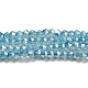 Baking Painted Transparent Glass Beads Strands(DGLA-F002-04E)-1