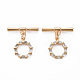 Brass Micro Pave Clear Cubic Zirconia Toggle Clasps(KK-S356-500G-NF)-1
