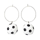 Sport Ball Theme Resin Dangle Big Hoop Earrings(EJEW-JE05023)-4