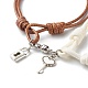 Bracelets réglables en corde de polyester ciré coréen(BJEW-TA00001)-2